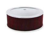 Holley 120-4560 4500 Drop Base Air Cleaner Chrome w/6" Red Washable Gauze Filter