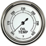Classic Instruments Classic White 2-5/8" Oil Temperature Gauge - CW328SLF