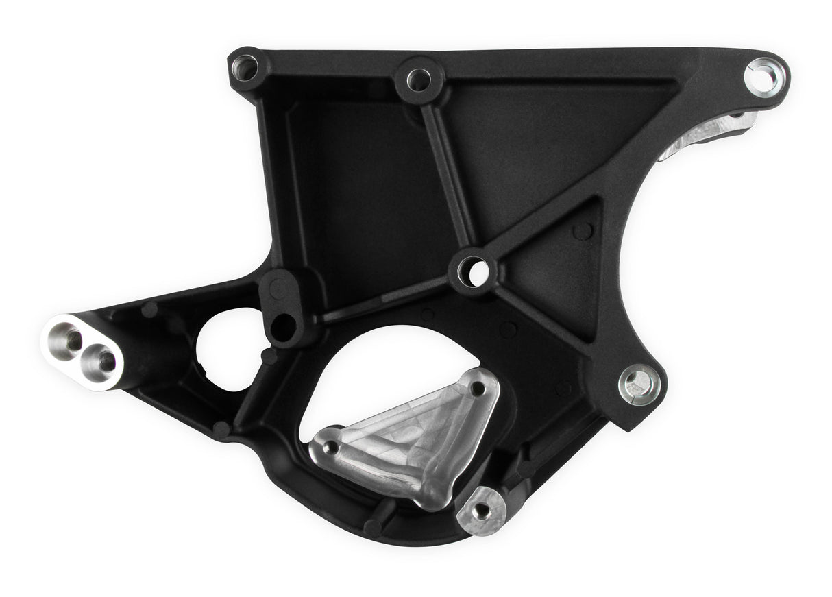 Holley 20-143BK LS/LT High-Mount Alternator & Power Steering Pump Accessory Drive Kit - Driver's Side Bracket-Black Finish