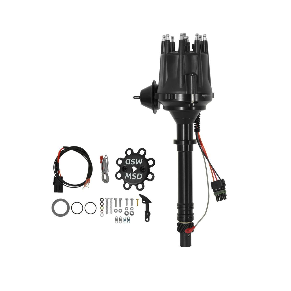 MSD Black Chevy V8 w/Internal Module Distributor - 83603