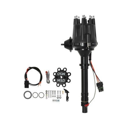 MSD Black Chevy V8 w/Internal Module Distributor - 83603
