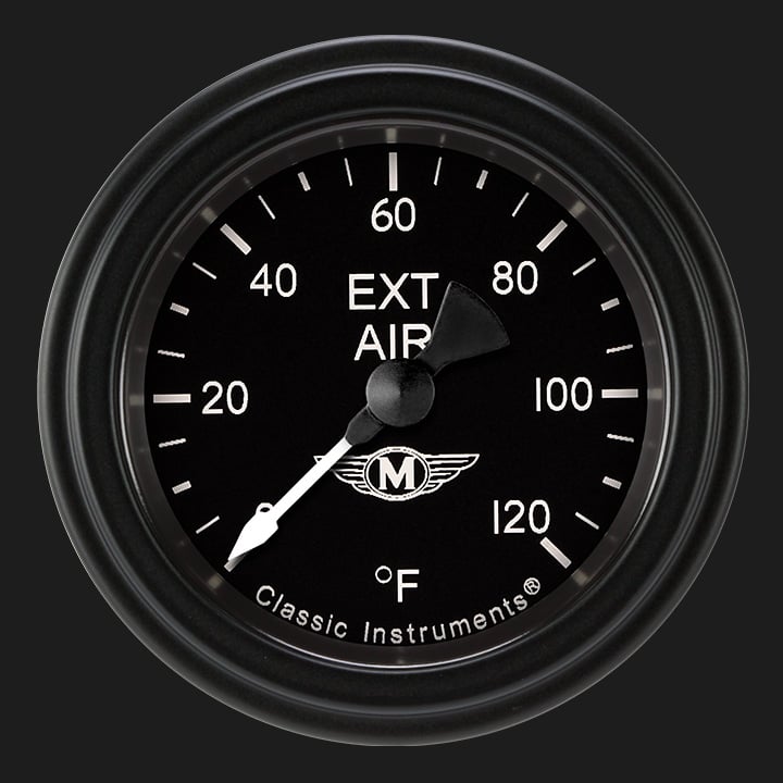 Classic Instruments Moal Bomber 2 1/8" Outside Air Temp. Gauge - MA199BLF
