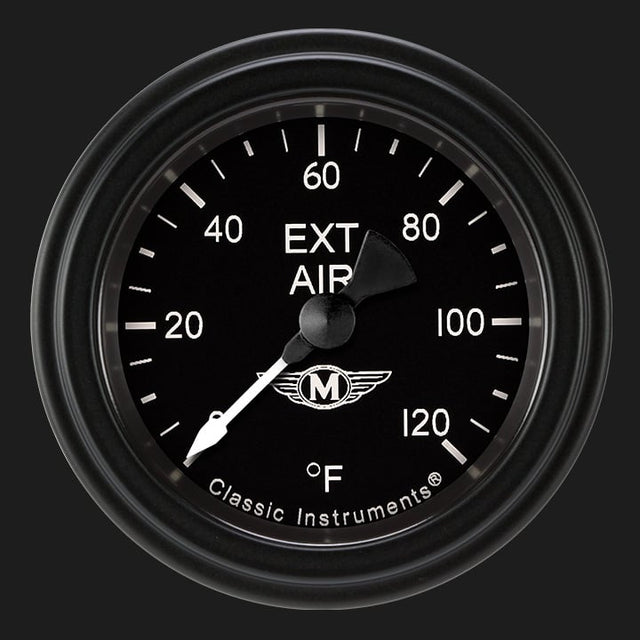 Classic Instruments Moal Bomber 2 1/8" Outside Air Temp. Gauge - MA199BLF