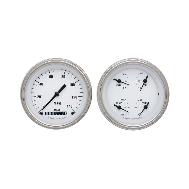 Classic Instruments WHITE HOT 3IN SPEEDO/QUAD SET-GM - WH02SLC