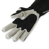 Racequip SFI 3.3/5 Black / Gray Long Gauntlet Nomex Race Gloves - Small - 358602RQP