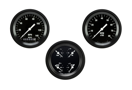 Classic Instruments Hot Rod Series 3 Gauge Package - HR03BLF