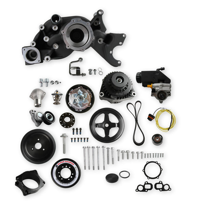 Holley 20-201BK Premium Mid-Mount Race Accessory System - Black Finish