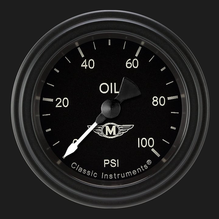 Classic Instruments Moal Bomber 2 1/8" Oil Pressure Gauge - MA181BLF