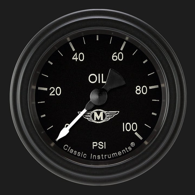 Classic Instruments Moal Bomber 2 1/8" Oil Pressure Gauge - MA181BLF