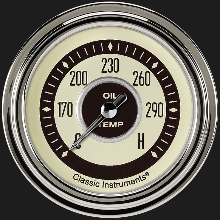 Classic Instruments Nostalgia VT 2 5/8" Oil Temperature Gauge - NT328SLC