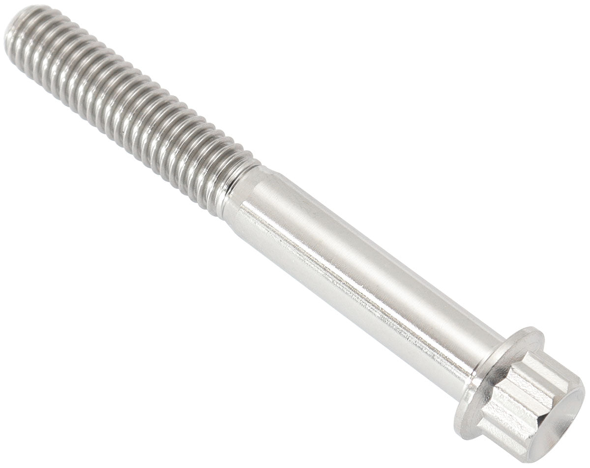 Aeroflow M6 x 1.00mm, UHL 50mm Titanium Bolt 12 Point Head, Natural Finish, Sold Single (AF3501-1968) AF3501-1968