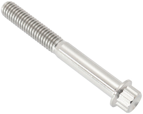 Aeroflow M6 x 1.00mm, UHL 50mm Titanium Bolt 12 Point Head, Natural Finish, Sold Single (AF3501-1968) AF3501-1968