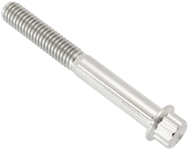 Aeroflow M6 x 1.00mm, UHL 50mm Titanium Bolt 12 Point Head, Natural Finish, Sold Single (AF3501-1968) AF3501-1968