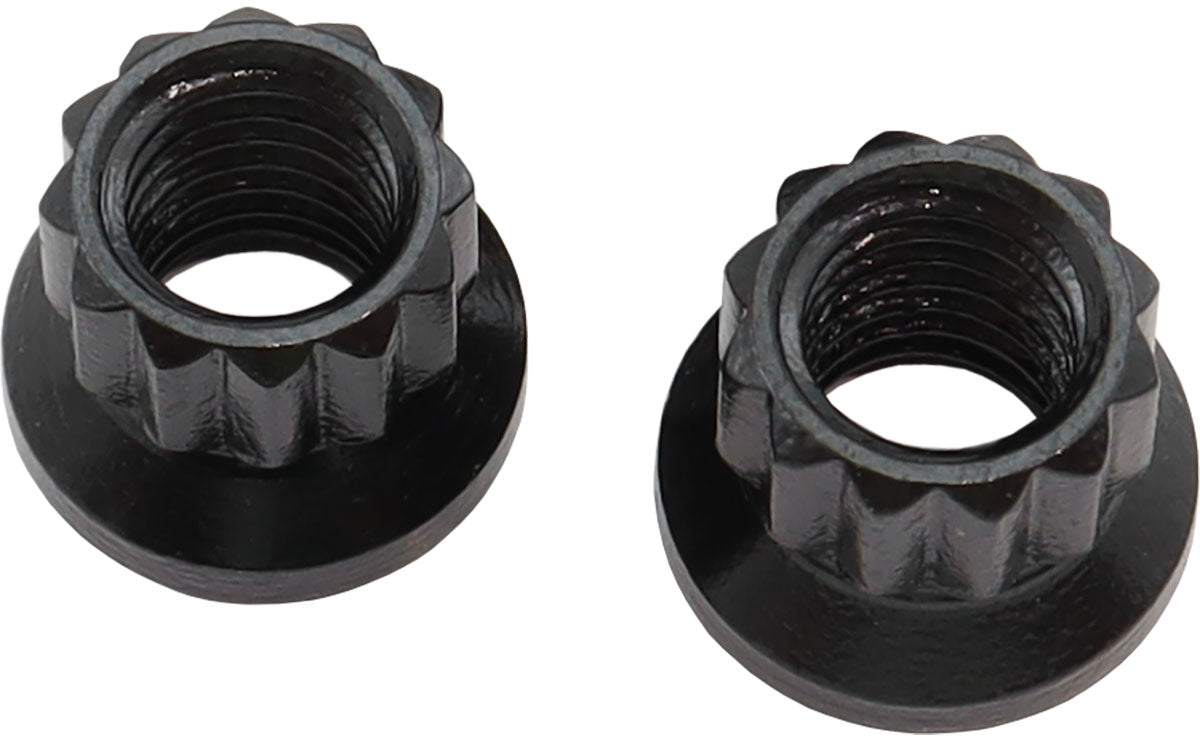 Aeroflow 12-Point Nuts, Chrome Moly Black Oxide, 2-Pack - AF34-02-0010-2 AF34-02-0010-2