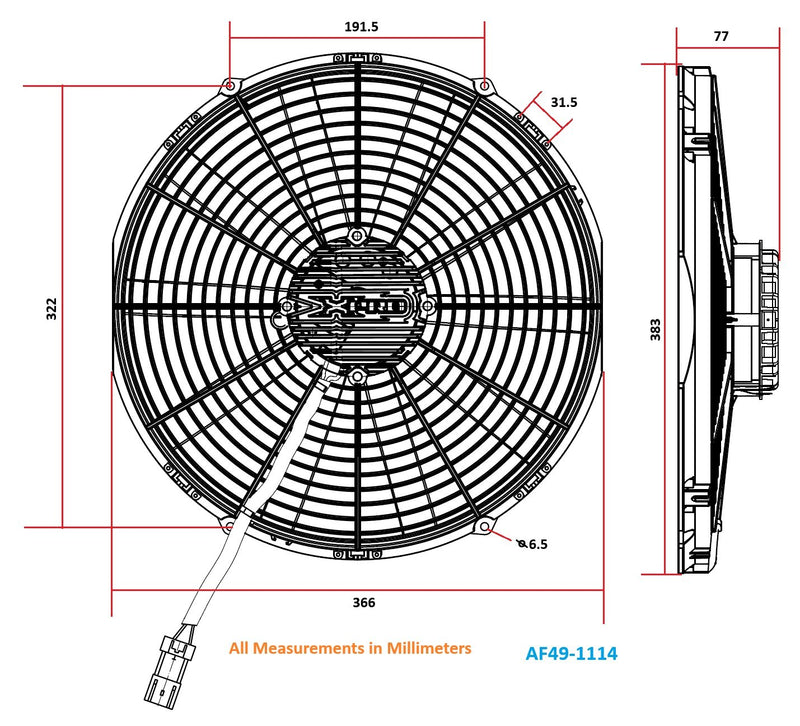 Aeroflow 14" Brushless Electric Fan (AF49-1114)