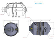Aeroflow Dry Sump Tank - 11.3 Litre (3 Gallon), Black Finish (AF77-1053BLK)