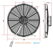 Aeroflow 16" Brushless Electric Fan - Straight Blade (AF49-1116)
