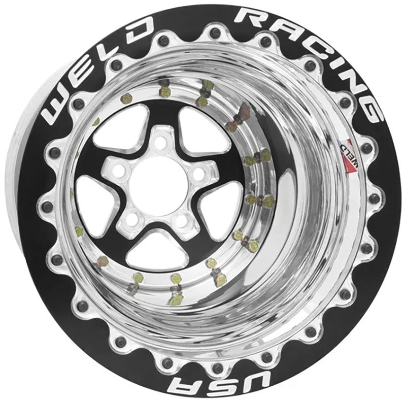 Weld Alumastar 15" x 9" Black Center/Polished Shell - WE88B-509278 WE88B-509278