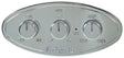 Vintage Air Streamline Oval Control Panel, Polished - VA490751 VA490751