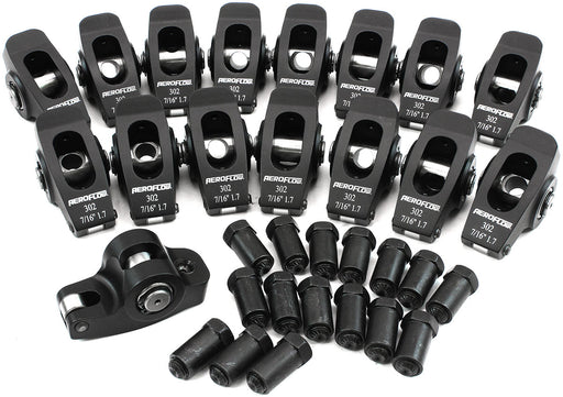 Aeroflow Small Block Ford Windsor 289-351 Aluminium Roller Rocker Set 7/16" Stud Mount, 1.7 Ratio, Set of 16 (AF95-1123) AF95-1123