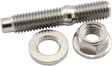 Aeroflow M10 x 1.50mm Titanium Stud, Locking Hex Nut and Washer Kit Sold as One Stud, One Flat Washer and One 6 Point Hex Locking Nut (AF55-2017) AF55-2017
