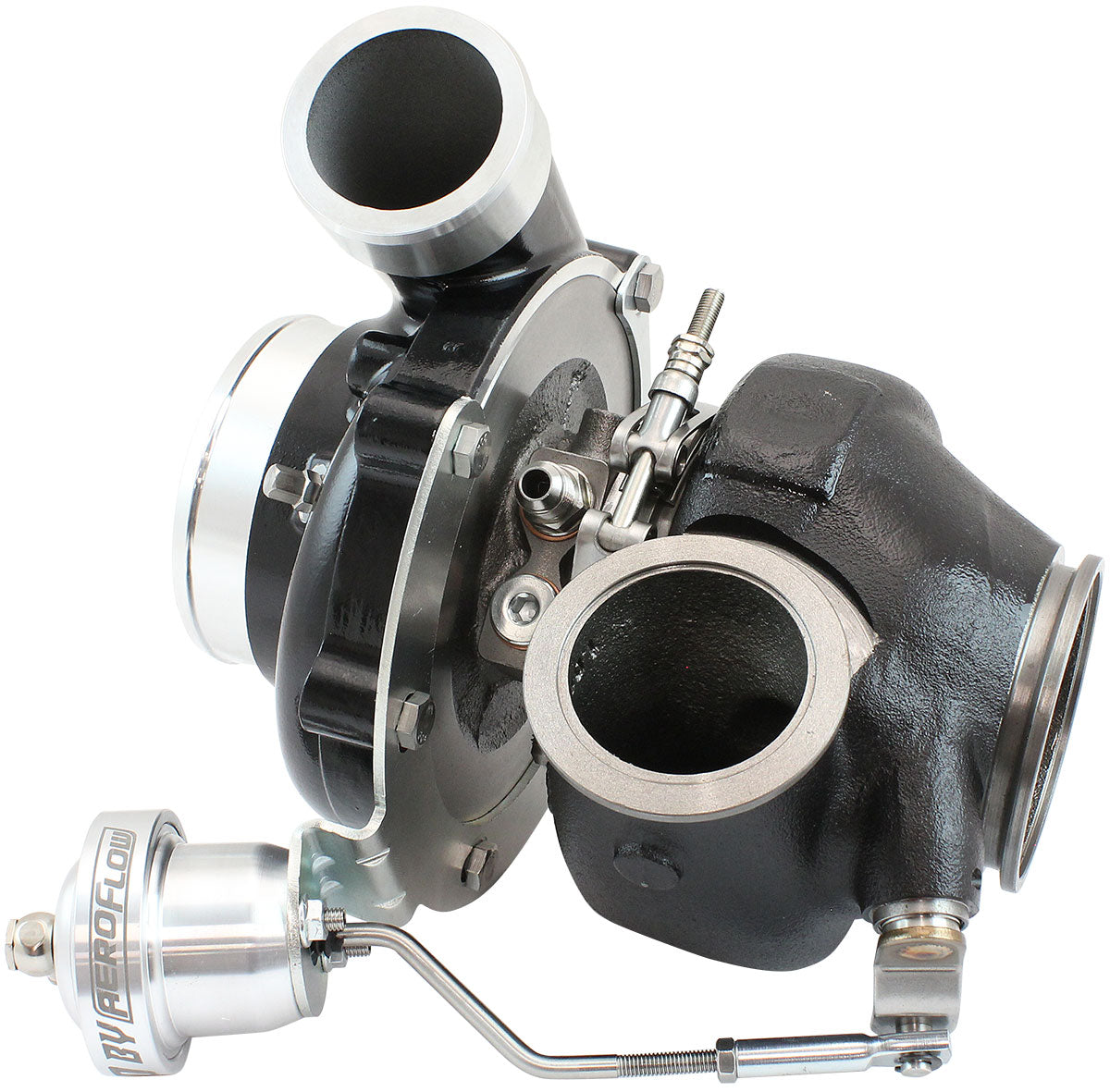 Aeroflow BOOSTED 6862 1.01 Turbocharger 1050HP, Hi Temp Black Finish - AF8005-3070BLK