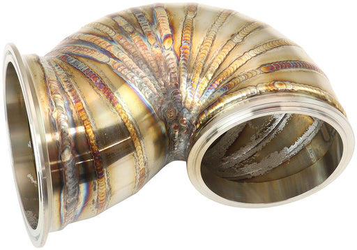 Aeroflow Mitsubishi Evo 4-9 Turbo Exhaust 3-1/2" Dump Pipe Suits High Mount GT30-GT35 Turbo with 3" AF8080-1000 V-Band Flange (AF8200-1150) AF8200-1150