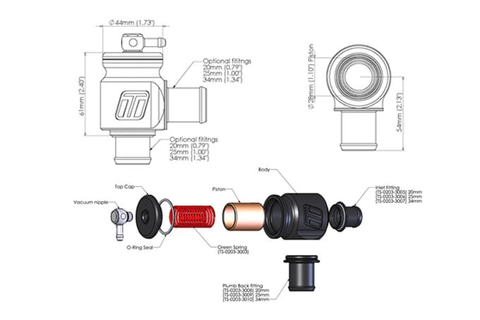 Turbosmart BOV Kompact PlumBack - 20mm