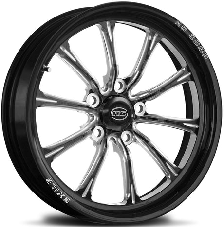 RC Comp Exile-S 17" x 4.5" Front Wheel, Black with Eclipse Finish - RCCS74532-05P RCCS74532-05P