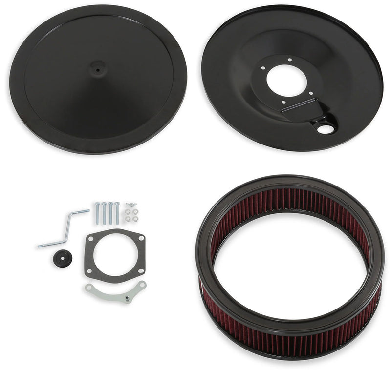 Holley RetroFilter 16" Drive-By -Wire Air Filter Assembly, Black Fits GM LS3 Style DBW Throttle Body (HO120-501) HO120-501