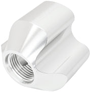 Aeroflow 4 Port Inline Distribution Block - Silver Finish 3 x -8 ORB Ports, 1 x -10 ORB Port (AF935-10-08S) AF935-10-08S