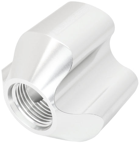 Aeroflow 4 Port Inline Distribution Block - Silver Finish 3 x -8 ORB Ports, 1 x -10 ORB Port (AF935-10-08S) AF935-10-08S