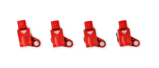 MSD Ignition Coil - Blaster Series - GM 4-Cyl Engines - Red - 4-Pack - 82384