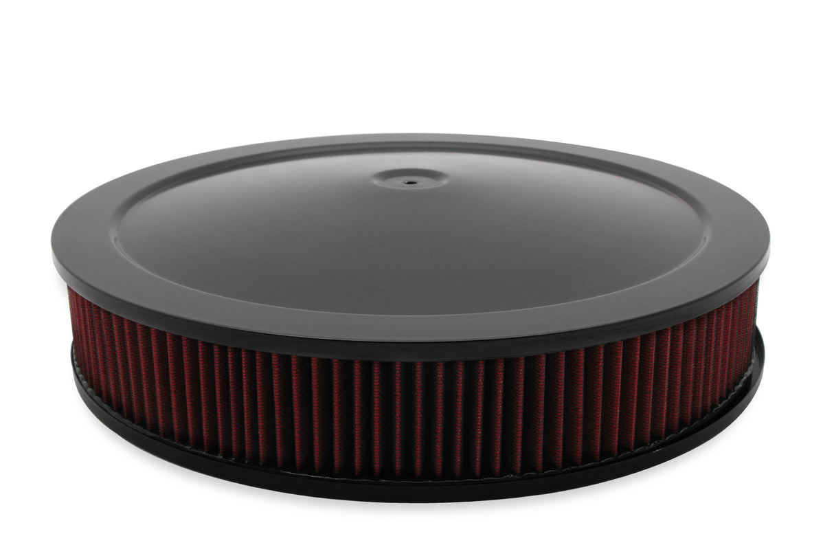 Holley 120-4630 4500 drop base air cleaner black w/3" red washable gauze filter