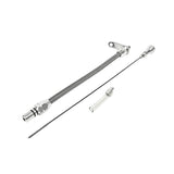 B&M Auto Transmission Dipstick & Tube - Billet Aluminum/Stainless Steel Braided - 22166