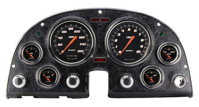 Classic Instruments 63-67 CORVETTE VELOCITY BLACK-LS - CO63DVSB-LS