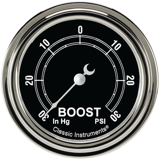 Classic Instruments Traditional 2-5/8" Boost/Vac Gauge - TR341SLF
