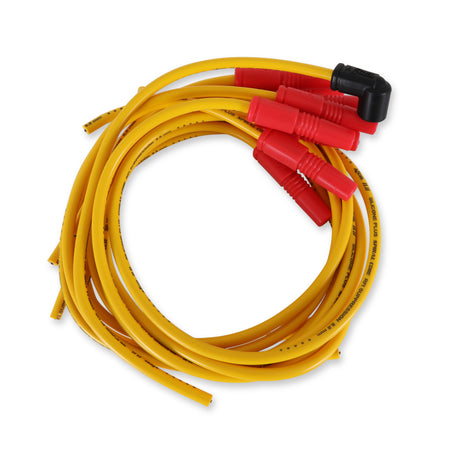 ACCEL Spark Plug Wire Set- 8.8mm-Spiral Suppression- Universal Vari-Angle Boots-Yellow - 8033