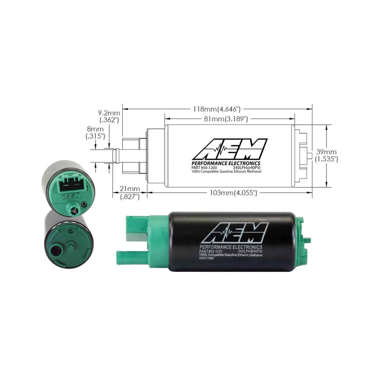 AEM High Flow In-Tank Fuel Pump - 50-1200