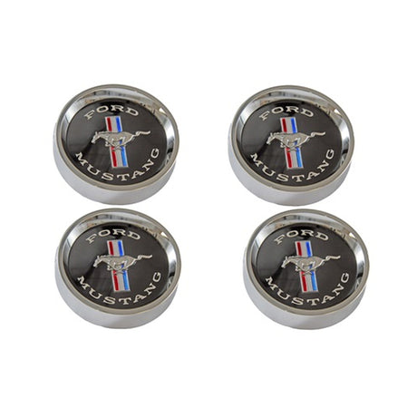 Scott Drake Styled Steel Hubcaps (Black Background) - C5ZZ-1130-WB