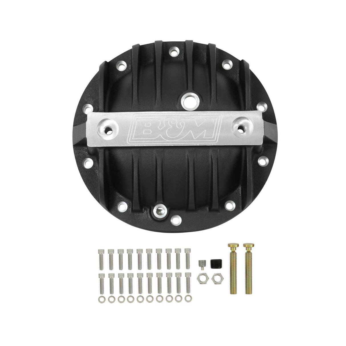 B&M Hi-Tek Aluminum Differential Cover for GM 10-Bolt - Black - 71502