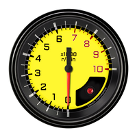 Classic Instruments AutoCross Yellow 3-3/8" Tachometer Gauge - AX10YBLF