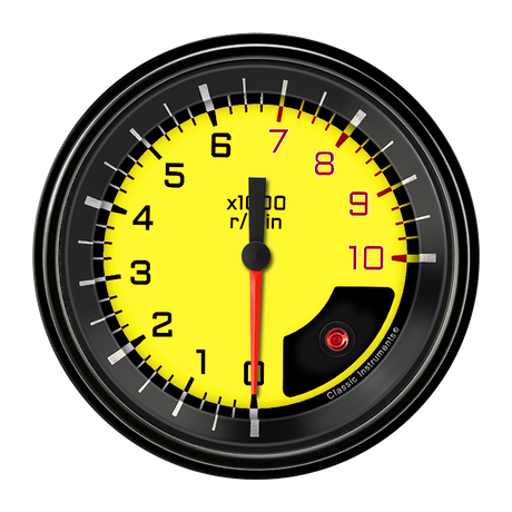Classic Instruments AUTO CROSS YELLOW 3IN TACH 10K - AX10YBLC