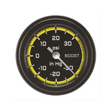 Classic Instruments Autocross Yellow 2-1/8" Boost/Vacuum Gauge - AX141YBLF