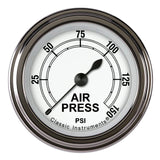 Classic Instruments Classic White 2-1/8" Air Pressure Gauge - CW118SLF
