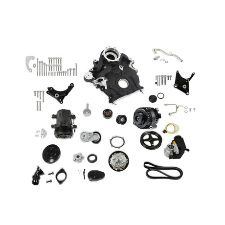 Holley Godzilla High-Mount Accessory Drive OE Oiling System Complete Kit Black - 20-310BK