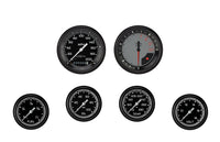 Classic Instruments AutoCross Gray Six Gauge Set - AX301GBLF