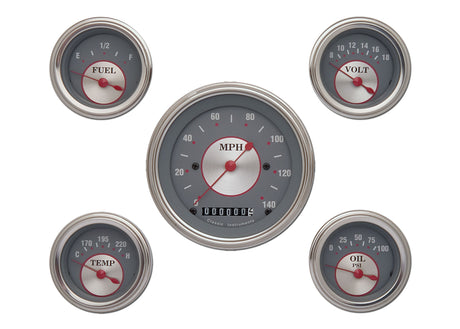 Classic Instruments Silver Series Five Gauge Set - SS00SLF