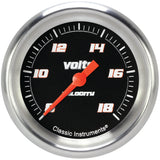 Classic Instruments Velocity Black 2-5/8" Volt Gauge - VS330BAPF