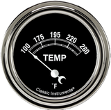 Classic Instruments Traditional 2 5/8" Short Sweep Water Temperature Gauge - TR226SLF-06